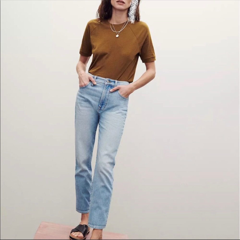 Madewell Perfect Vintage Jean (straight, long) in Fiore. 28x34